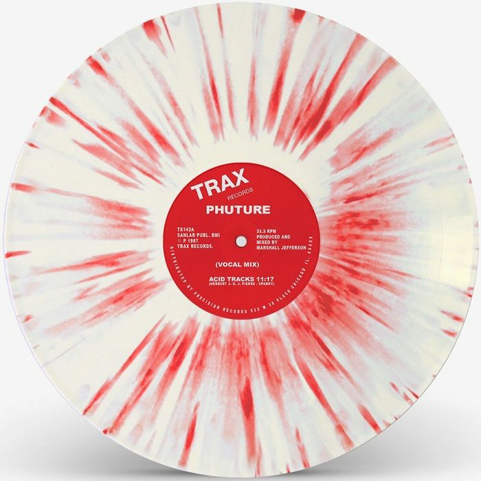 El vinilo de “Acid Tracks” de Phuture en Trax Records.